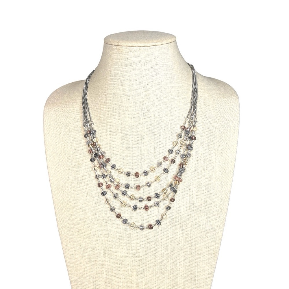 Mixed Metals Multi-strand Necklace